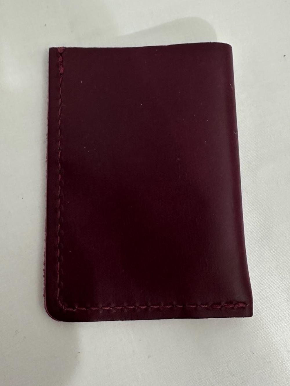 NEW Portland Leather Goods Minimalist Wallet Mystery Purple Color Possibly Plum - Picture 2 of 5